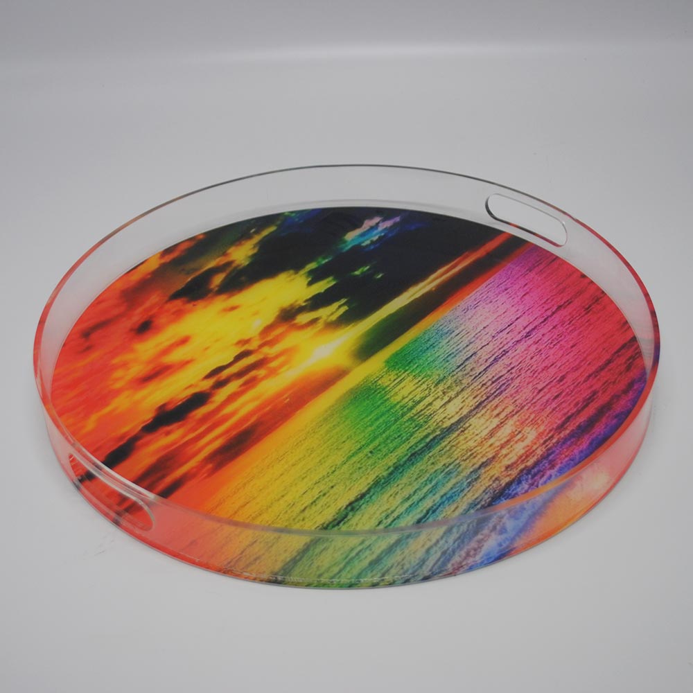 Color acrylic tray