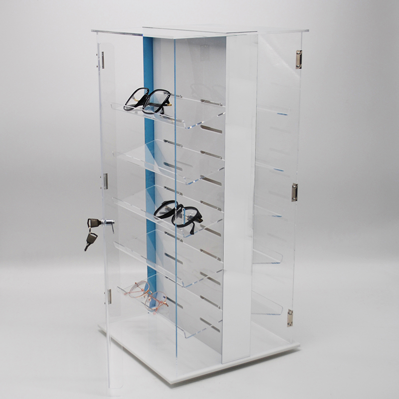 Rotating glasses display cabinet