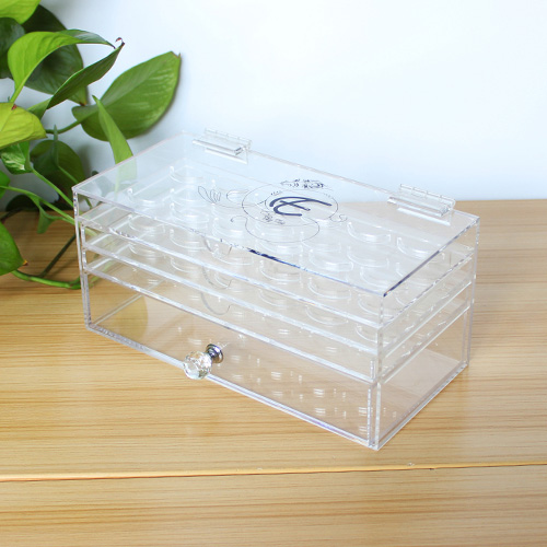 Acrylic eyelash box with drawer