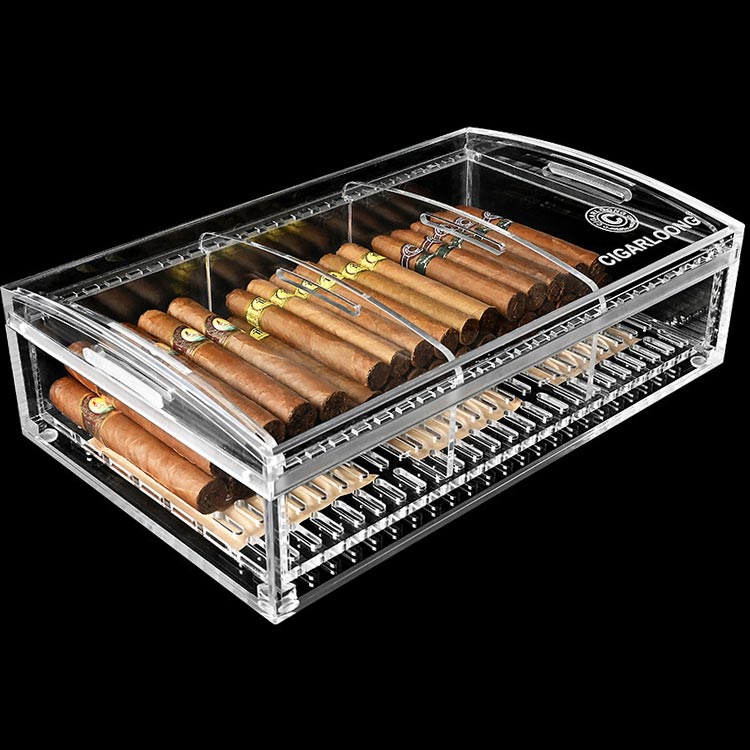 Custom Clear Acrylic Humidor For Cigar