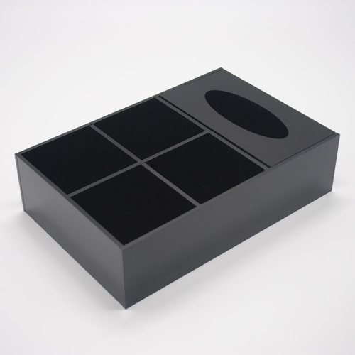 Napkin tissue box acrylic black storage box