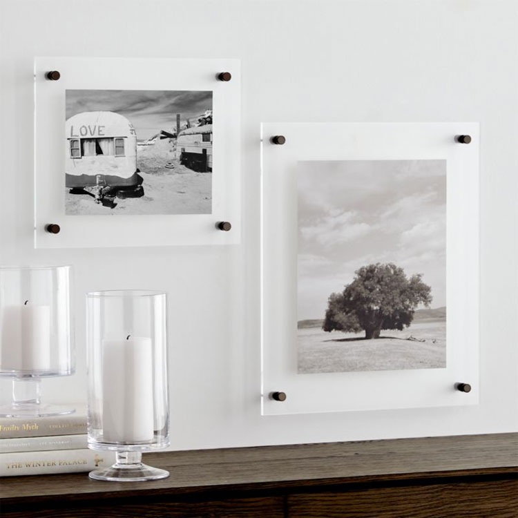 Wall mounted Acrylic Photo Frames Acrylic Hanging Picture Frame