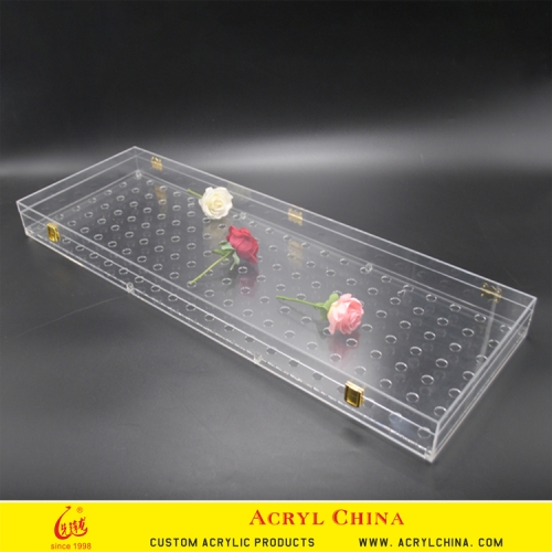 clear rectangular flower box acrylic packaging box
