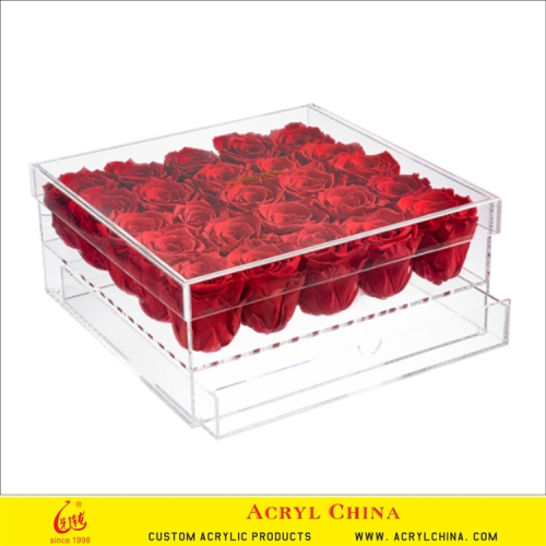 25 long-lasting acrylic roses box