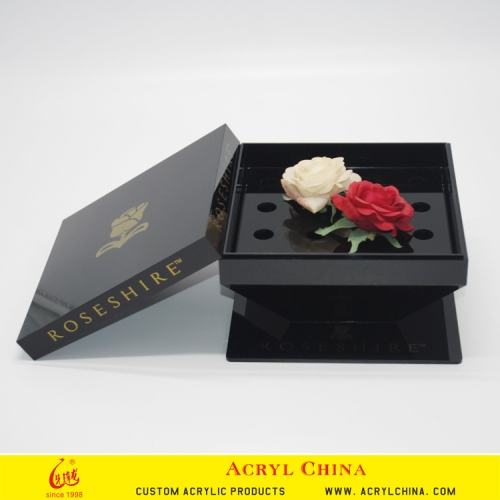 Wholesale luxury black rose flower box