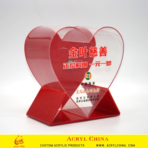 Heart shaped donation box/Acrylic ballot box