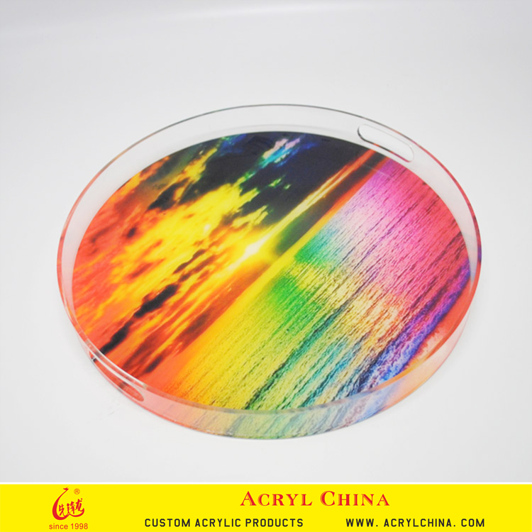 Color Acrylic Round Tray