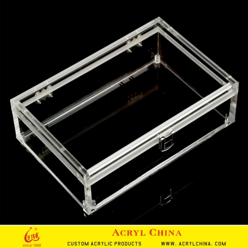 Customized high clear acrylic box with lock