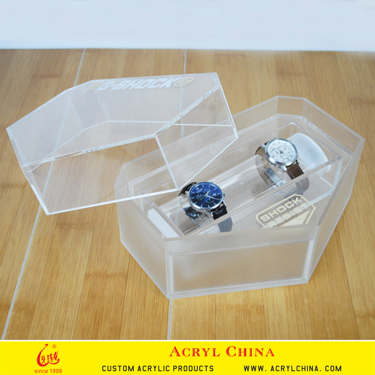 Acrylic clear watch display boxes