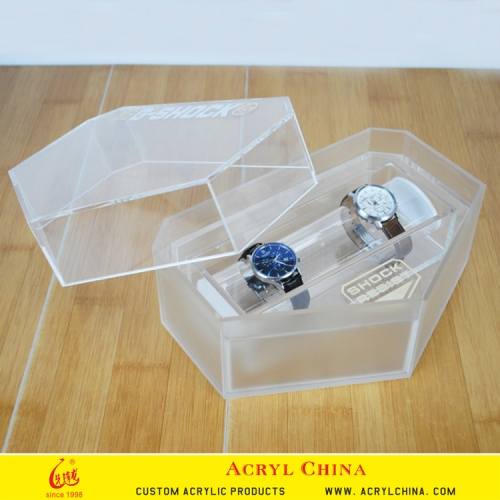 Acrylic clear watch display boxes