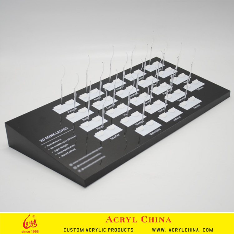 Acrylic Eyelash Extension Organizer Lash Display Eyelash Wand for 24 pairs lashes