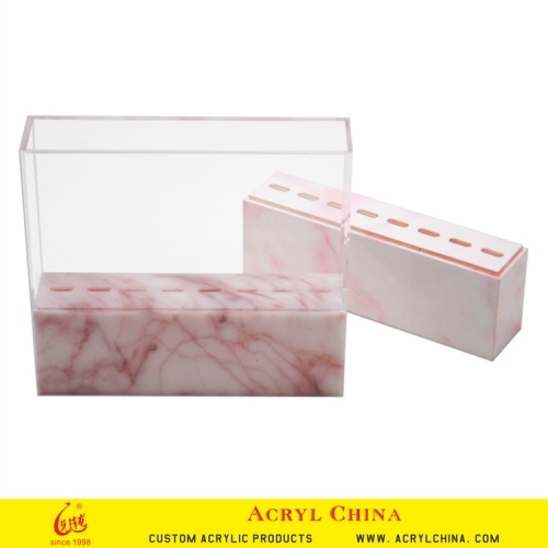 Pink Marble Tweezers Holder Lash Tweezers Stand