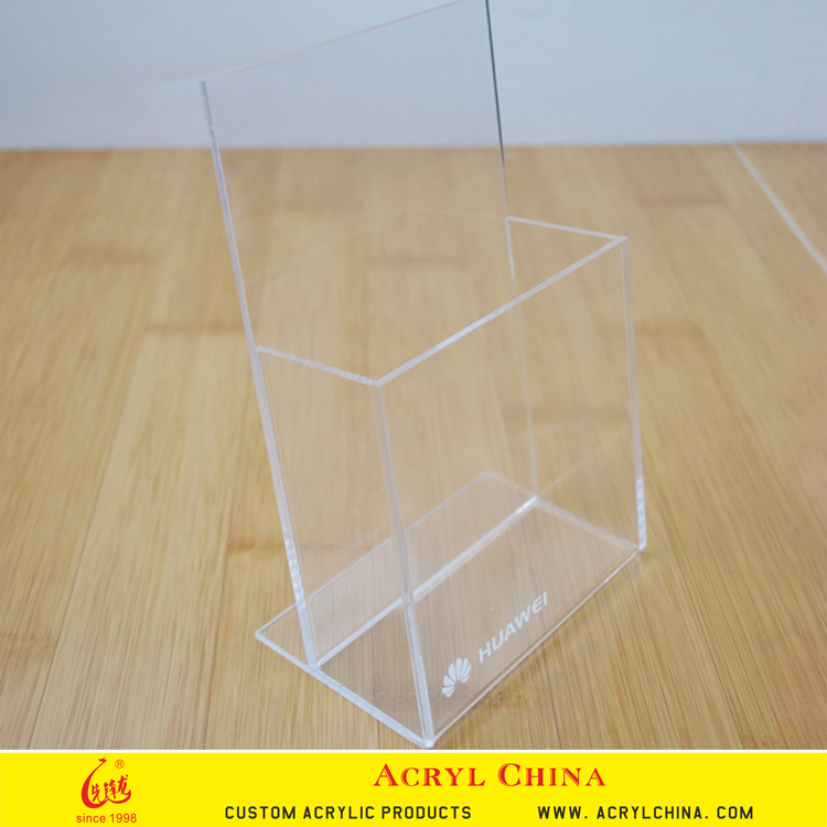 Clear Acrylic Display Stand Plastic Brochure Holder Custom