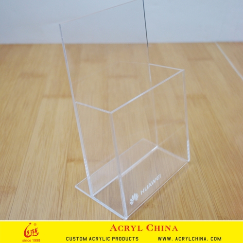 Clear Acrylic Display Stand Plastic Brochure Holder Custom