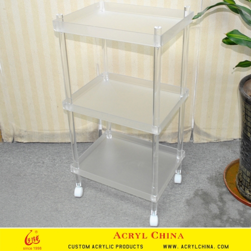 Frosted Acrylic Lash Carts Furniture Bar Trolley