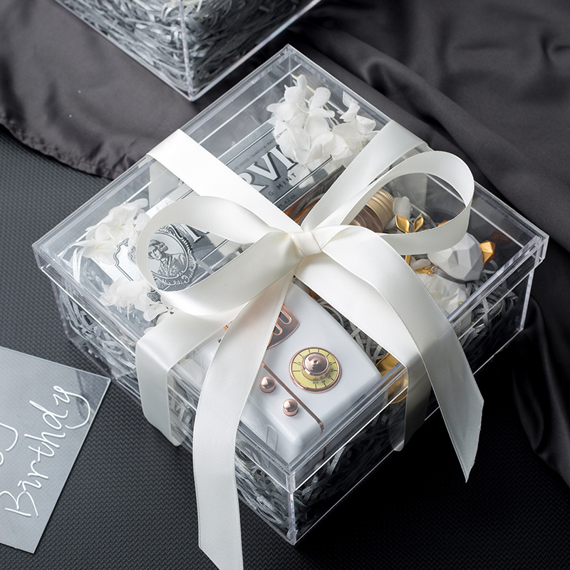 Luxury Acrylic Square Box Wedding Gift Packaging Box