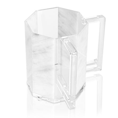 Marble Hexagon Shape Lucite Washing Cup Acrylic Judaica Washing Cup