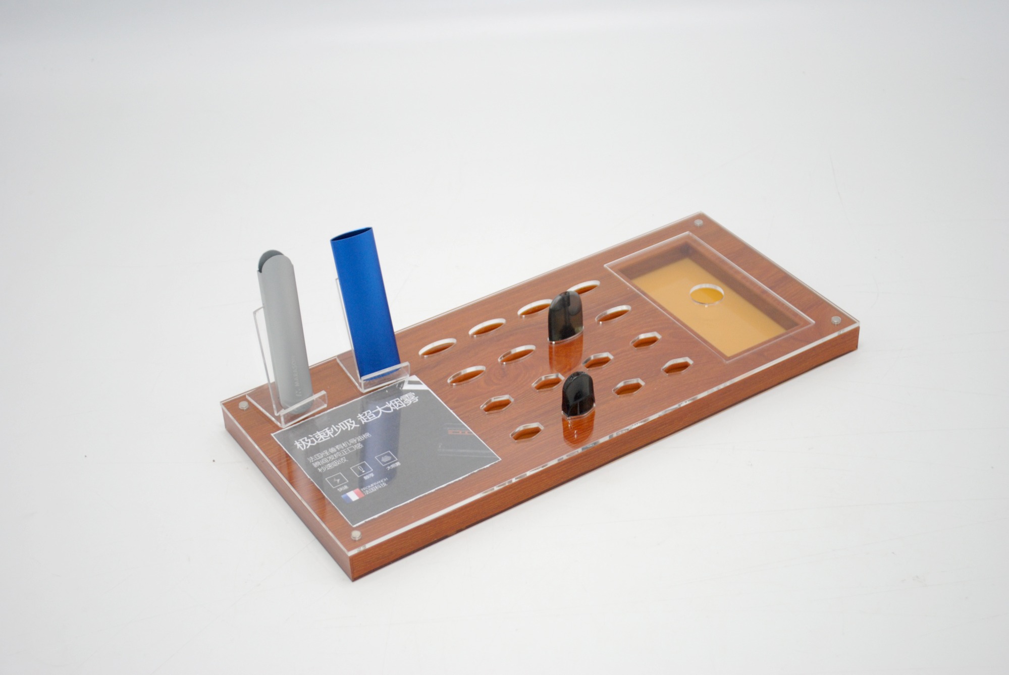 Wood grain board electronic cigarette display stand