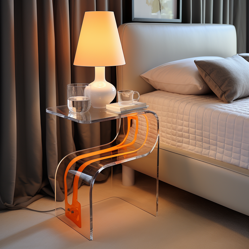Acrylic furniture: stylish and elegant, showing personalized home.